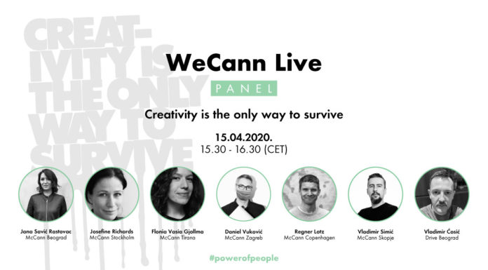 KREATIVNOST JE JEDINI NAČIN DA PREŽIVIMO WeCann Live Panel WECANN LIVE PANEL -CREATIVITY IS THE ONLY WAY TO SURVIVE